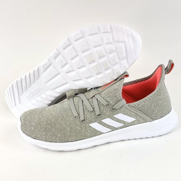 Adidas Cloudfoam Pure Metal Gray Women's Size 9.5 Sneakers Shoes Orange - Picture 3 of 12